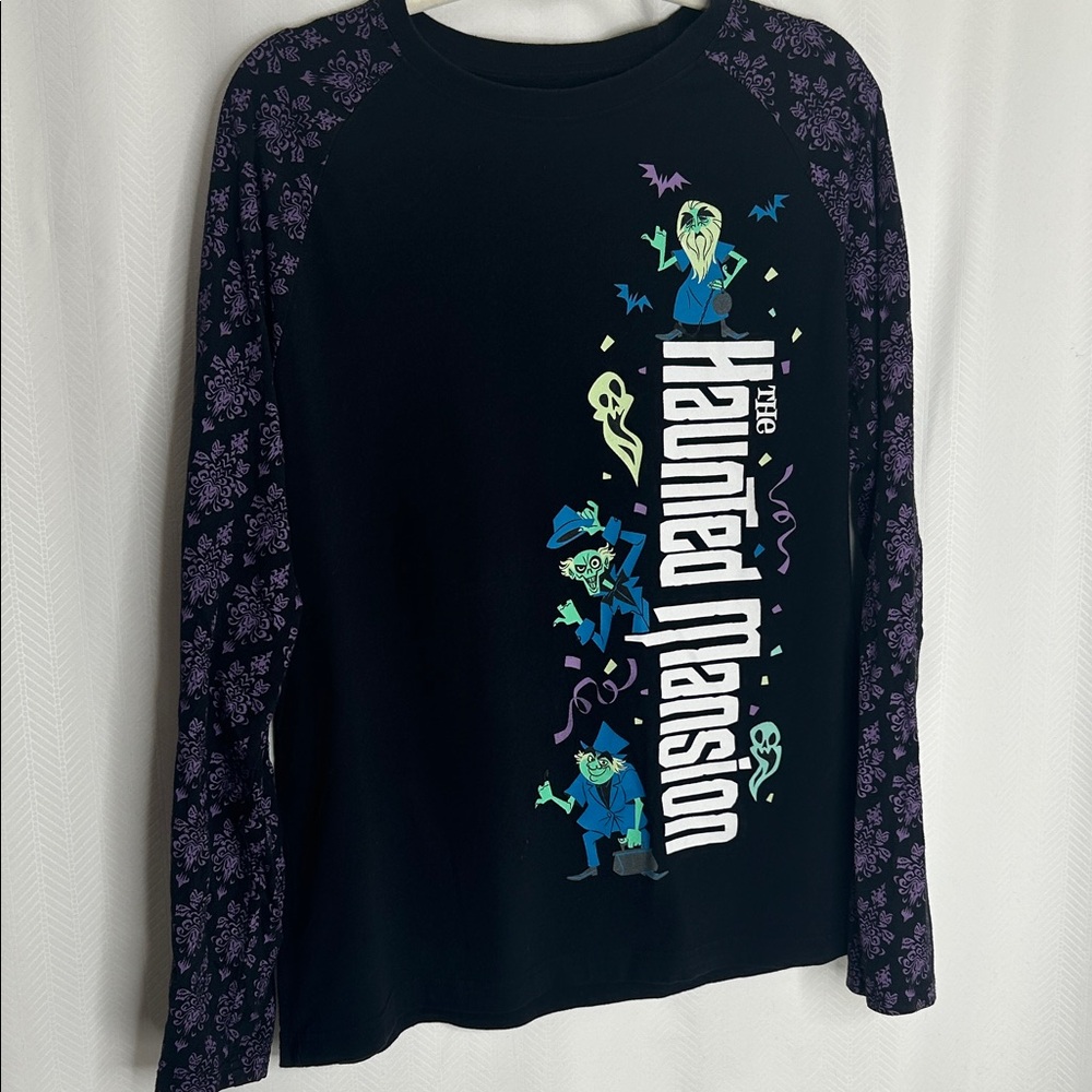 Disney Haunted Mansion Long Sleeve Tee - Black and Purple